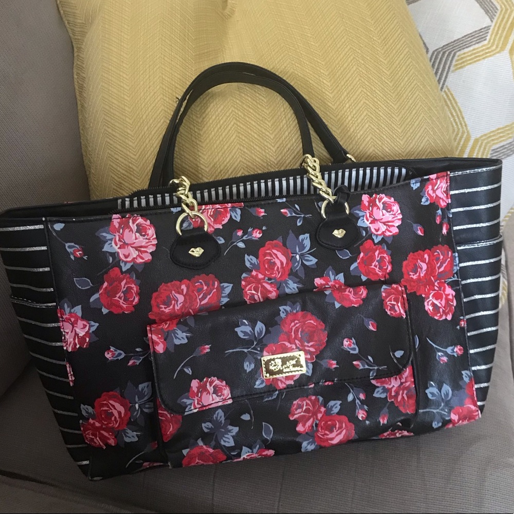 Betsy Johnson Floral Handbag